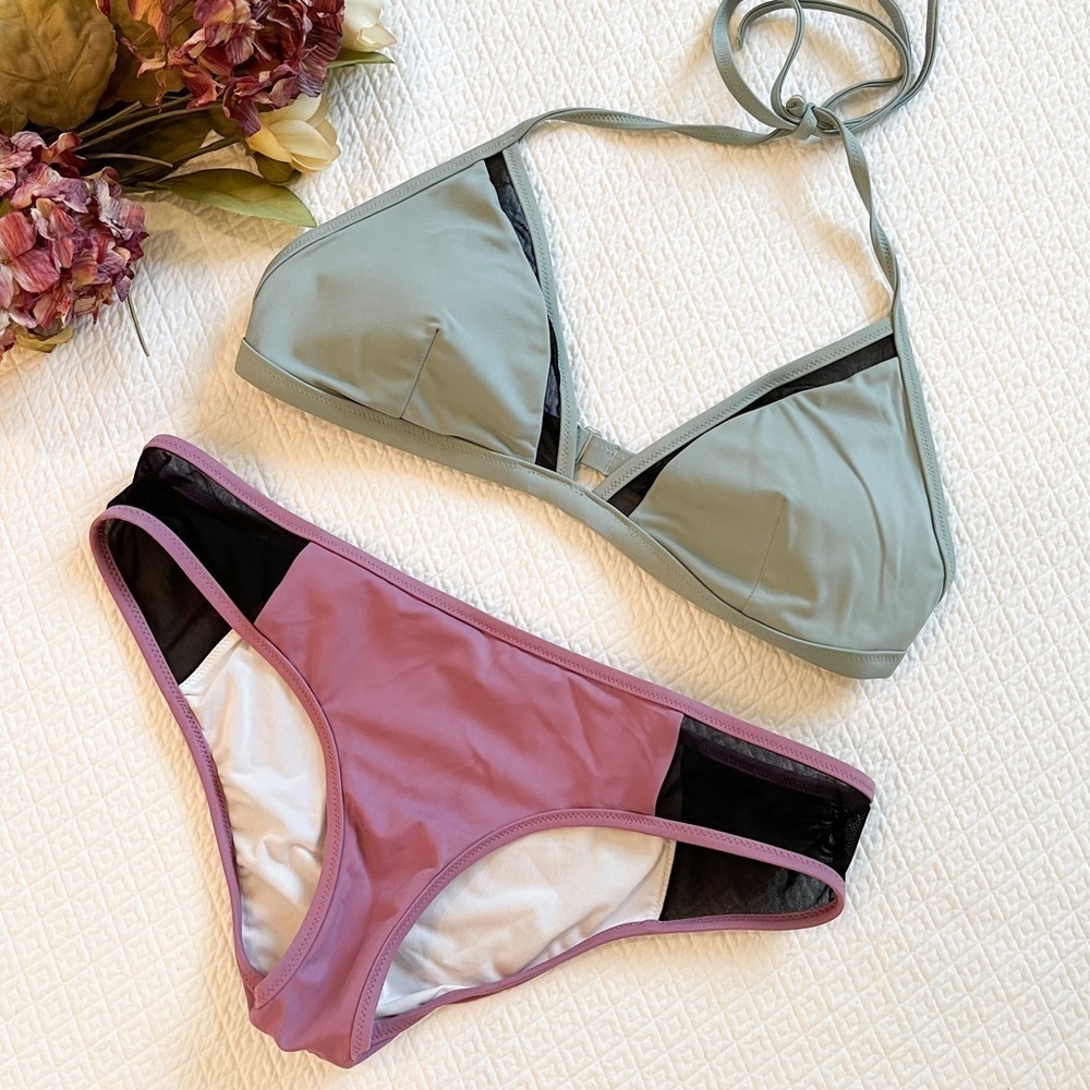 PINK Victoria's Secret Bikini Set - Green and Pink